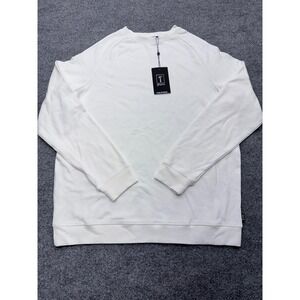 1st Phorm Mens White Crewneck Sweatshirt Raglan Sleeve Size M 1PMT0072 NWT